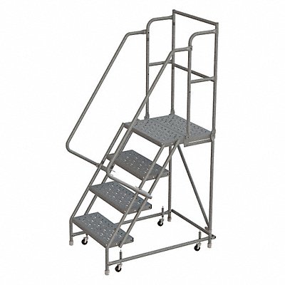 TRI-ARC KDSR104246D3 Rolling Ladder 4 Step Steel Perforated