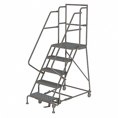 TRI-ARC KDSR105242D2 Rolling Ladder 5 Step Steel Serrated