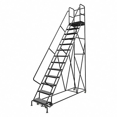 TRI-ARC KDSR113246D3 Rolling Ladder 13 Step Steel Perforated