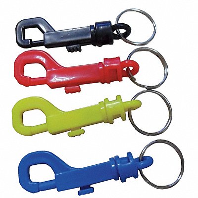 GRAINGER 25PA22 Plastic Key Clip 2-5/8 In Assorted PK40