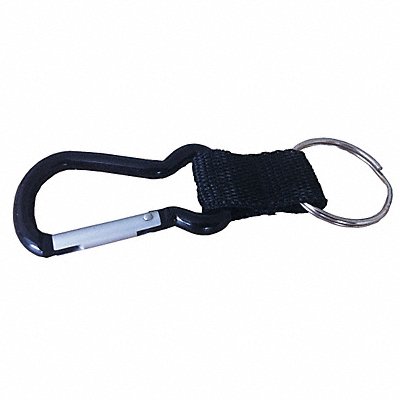 GRAINGER 25PA28 Carabiner Key Holder Black