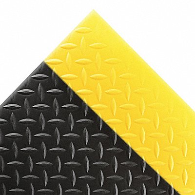 NOTRAX 419S0034BY Antifatigue Mat Black YllwBrdr 3ft.x4ft.