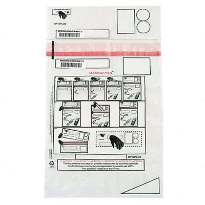 SECUR-ID DP12PLUS Decon Property Bag 12 x 16 In PK250