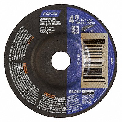 NORTON 66252842011 Depressed Grinding Wheel 5/8 CN Unthreaded Hole