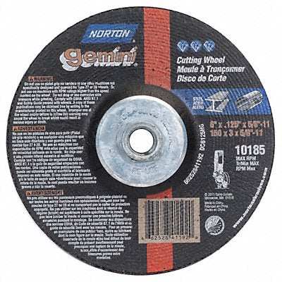 NORTON 66252841192 Depressed Centre Cut Off Wheel 5/8 -11CN ThreadHle