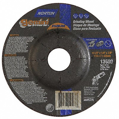 NORTON 66252842033 Depressed Grinding Wheel 7/8 CN Unthreaded Hole