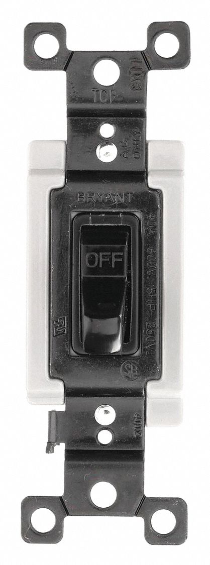 MILLER ELECTRIC 124511 Toggle Switch DPST 40A 600VAC