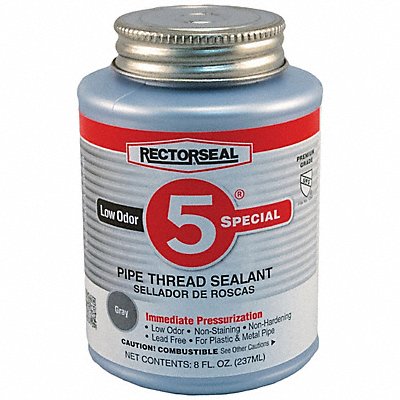 RECTORSEAL 26551 Pipe Thread Sealant 8 fl oz Grey