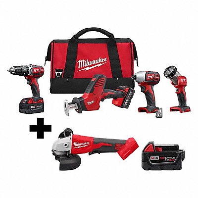 MILWAUKEE 26952426862048100000 M18 4-Tool Kit M18 Grinder M18 5.0