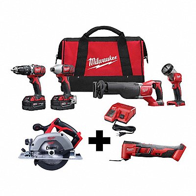 MILWAUKEE 269624263020262000 M18 4Tool Kit M18 Circ Saw M18 MultiTool