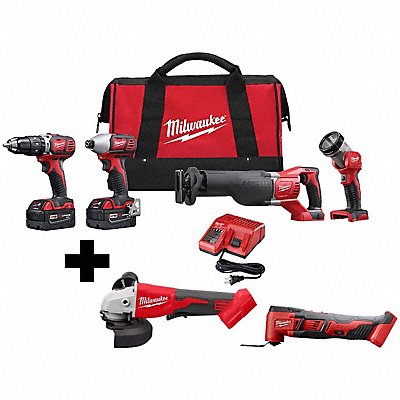 MILWAUKEE 269624268620262000 M18 4-Tool Kit M18 Grinder M18 MultiTool