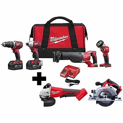 MILWAUKEE 269624268620263000 M18 4Tool Kit M18 Grinder M18 Circ Saw