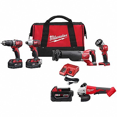 MILWAUKEE 26962448111850200000 Combo Kit Battery and Grinder 18 V