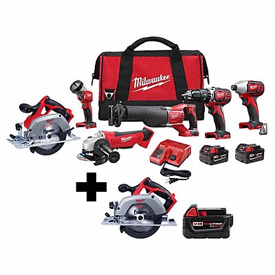 MILWAUKEE 26962626302048100000 M18 6Tool Kit M18 6 Circ M18 XC5.0