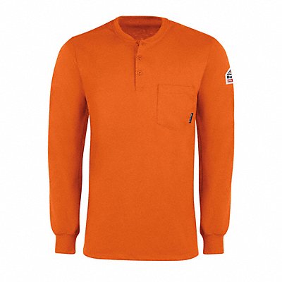 VF IMAGEWEAR SEL2ORLNL D1302 FR Lng Slv Henley Shirt Orange LT Button