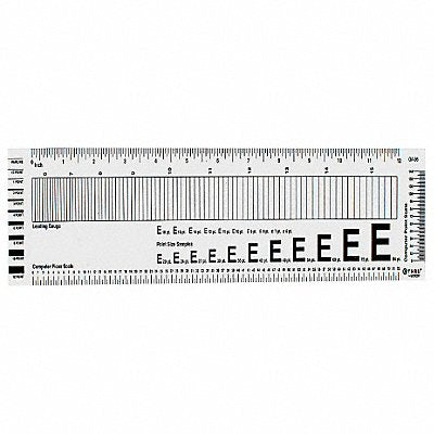 WESTCOTT GA96 Ruler Plastic Lined 16ths 13-3/4in