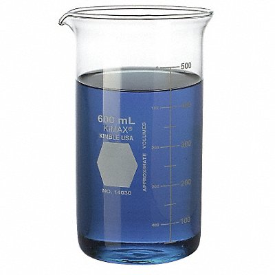 KIMBLE 14030100 Beaker 100 mL 78 mm H 50 mm Dia PK48