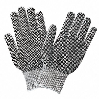 MCR SAFETY 9662LM Regular Weight Cotton Black Poly L PK12