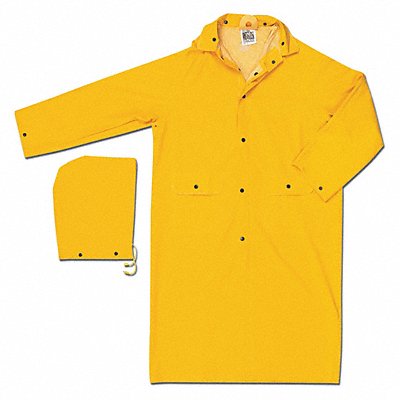 MCR SAFETY 200CX3 Classic 0.35mm PVCPoly 49 Coat Yello 3XL
