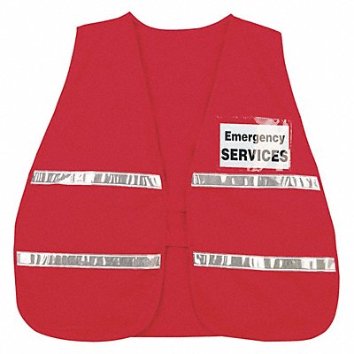 MCR SAFETY ICV204 Incident Vest Red White Reflective