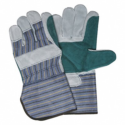 MCR SAFETY 1412A Leather Gloves Grey L PK12