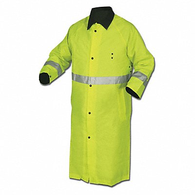 MCR SAFETY 7368CRX2 Lm Blk Coat 2 Slv Stripe 00.48mm 2XL