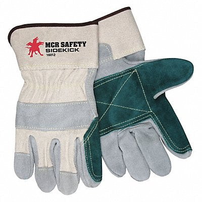 MCR SAFETY 16012XL J3484 Leather Gloves Grey XL PK12
