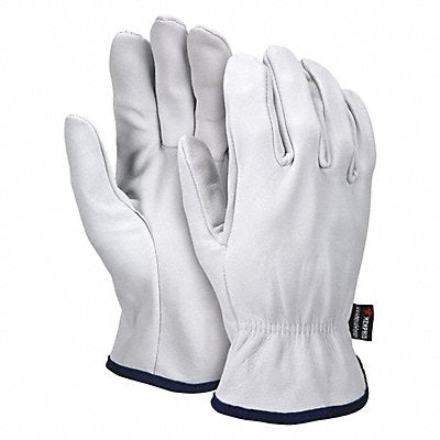 MCR SAFETY 3601XXL Leather Gloves White 2XL PK12