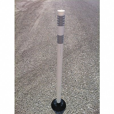 GRAINGER 0448WWG G6578 Delineator Post White HDPE 48 In