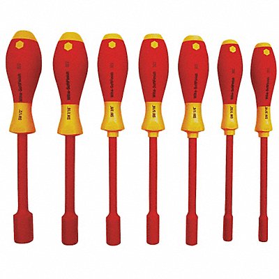 WIHA 32293 Solid Round Shank Nut Driver Set