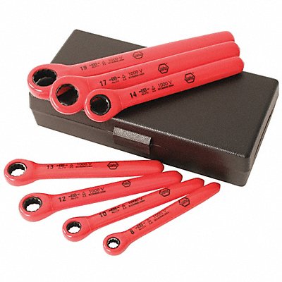 WIHA 21290 Box End Wrench Set Chrome Standard Metric