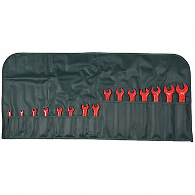 WIHA 20091 Opn End Wrench St #Pcs 15 SnglEnd