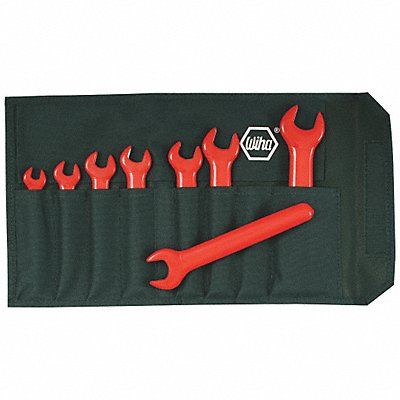 WIHA 20093 Opn End Wrench St #Pcs 8 SnglEnd