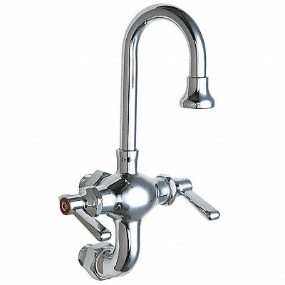 CHICAGO FAUCETS 225ABCP Gooseneck Chrome Chicago Faucets 1.5gpm