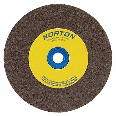 NORTON 7660788278 Grinding Wheel 8 in Dia AO 36/46G Brown