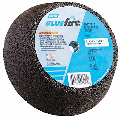 NORTON 66253344371 Flaring Cup Grinding Wheel ZA 6 in Dia