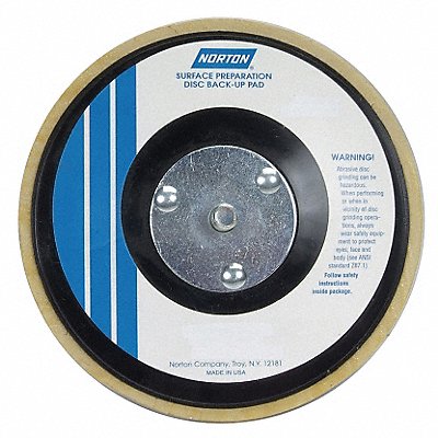 NORTON 66261006948 Hook/Loop Disc Backup Pd 4 1/2in Dia PK5