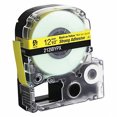 LABELWORKS PX 212IBYPX Label Tape Blk/Yllw Strng Adhsive 1/2 W