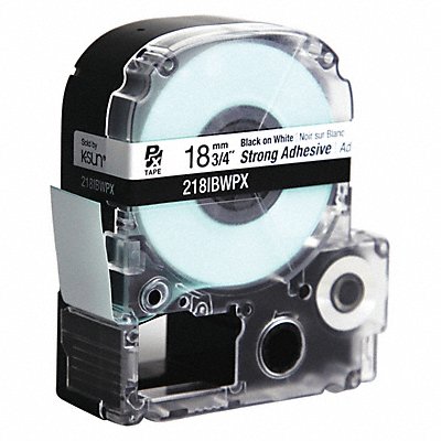 LABELWORKS PX 218IBWPX Label Tape Blck/Wht Strng Adhsive 3/4 W