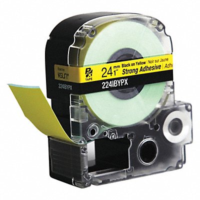 LABELWORKS PX 224IBYPX Blk Ink/Yellow Tape Strong Adhesive 1 W