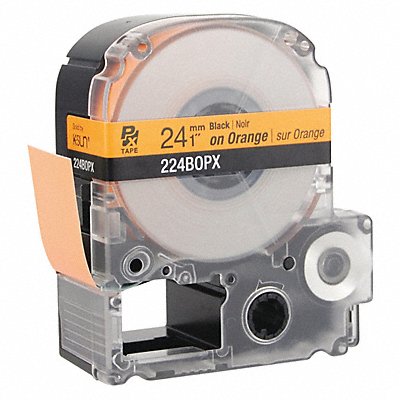 LABELWORKS PX 224BOPX Black Ink/Orange Tape 1 W