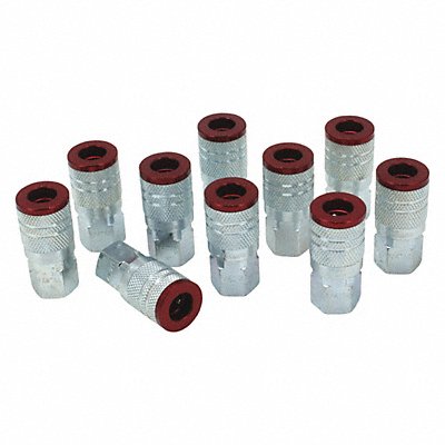 MILTON 715MC ColorFit Couplers M Red 1/4 FNPT PK10