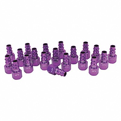 MILTON 761VC20 HghFlw Plug V-Style Prple 1/4 FNPT PK20