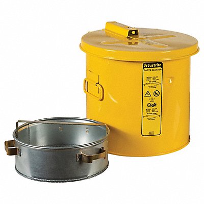 JUSTRITE 27613 Dip Tank Steel 11-1/4 H 3.5 gal Cap.