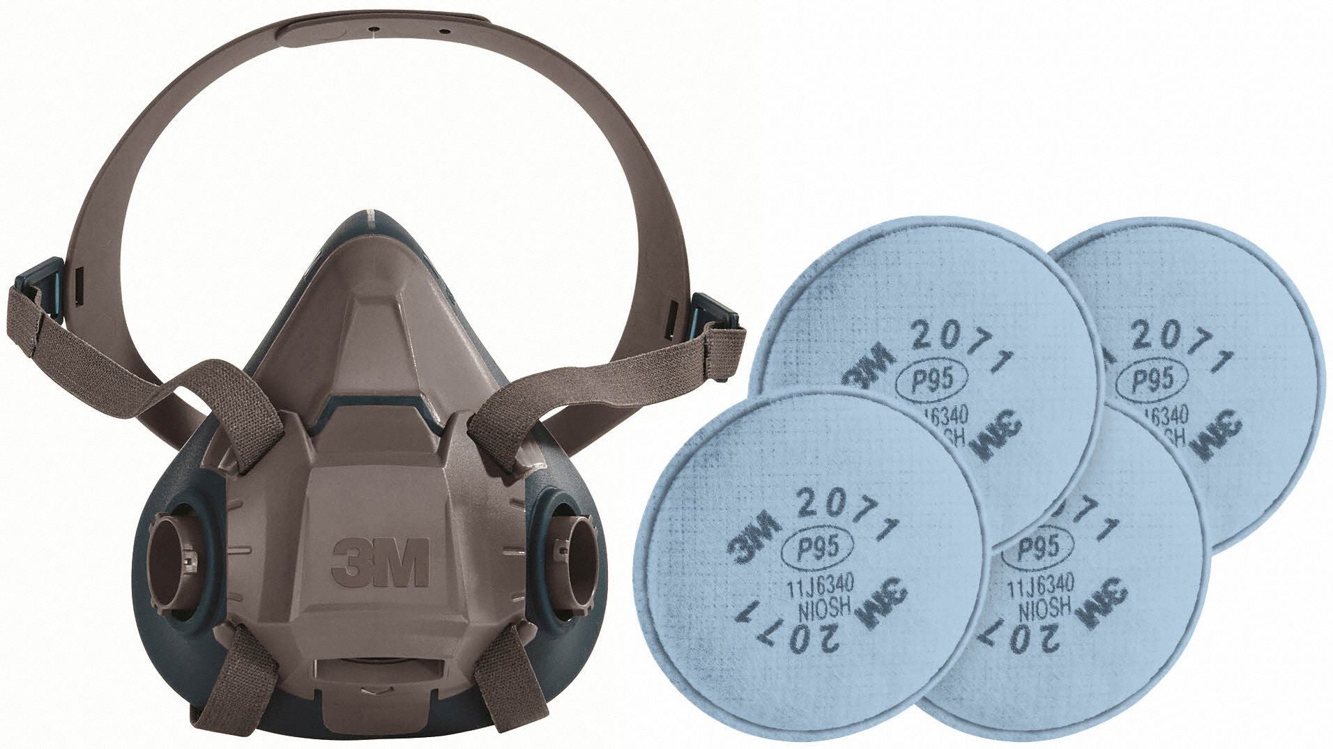 3M 29WT674MH55 Half Mask Respirator Kit L Grey Teal