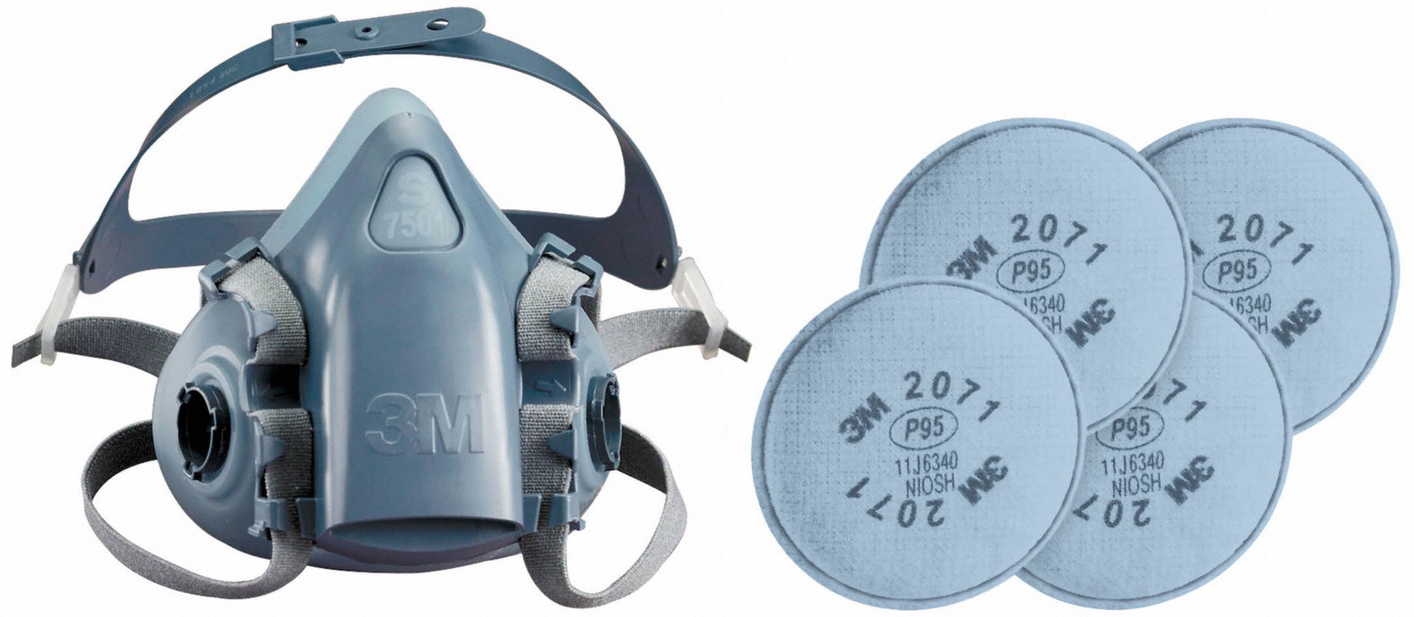 3M 3PB394MH55 Half Mask Respirator Kit S Blue Grey