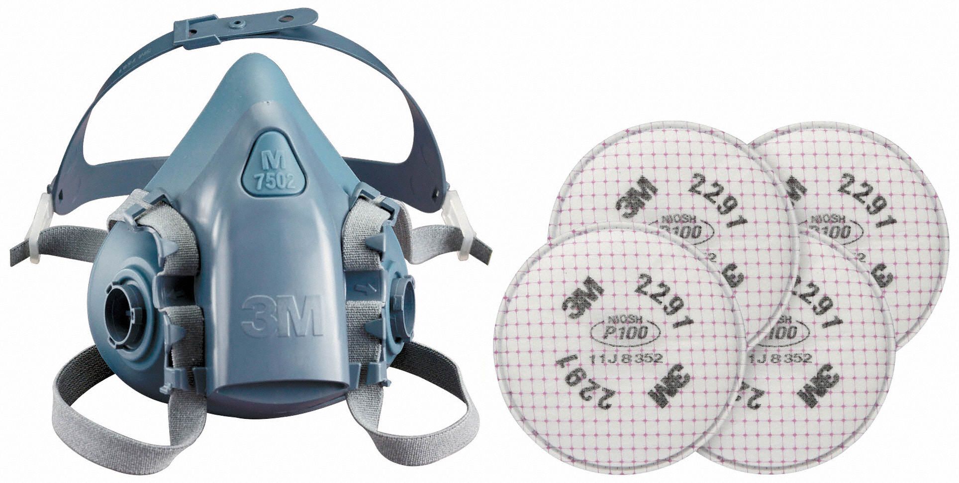 3M 3PB405WYZ4 Half Mask Respirator Kit M Blue Grey