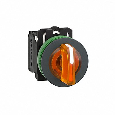 SCHNEIDER ELECTRIC XB5FK135G5 Selector Switch Illuminated 3Pos 30mm Orange