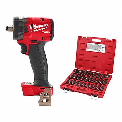 MILWAUKEE 28552049667016 M18 Impact Wrench + 29PC Socket Set