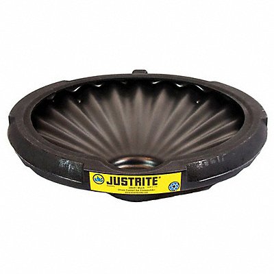 GRAINGER 28689 DrumFunnelw/outSpout Black PE Unthreaded